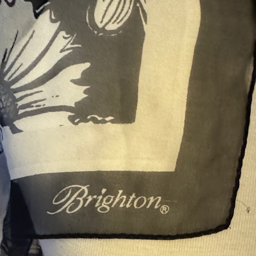 New without tag Brighton Black and White silk Floral Wrap